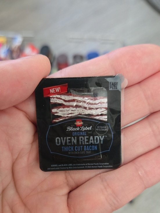 Mini Brands Other - Black Label Oven Ready Thick Cut Bacon Toy Pack (Black)